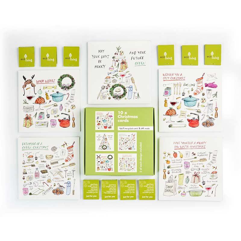 zero waste recycled multipack christmas cards