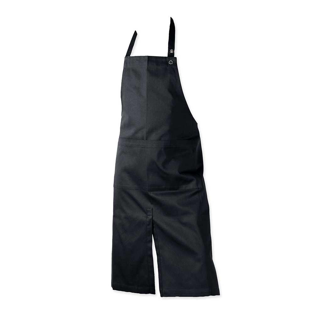 black organic cotton apron