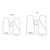 organic cotton oven mitts technical drawing