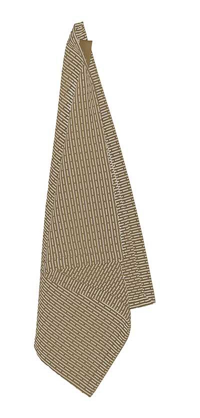 khaki stone wash cloth hanging up