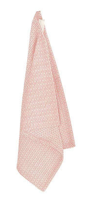 stone coral organic wash cloth hanging up