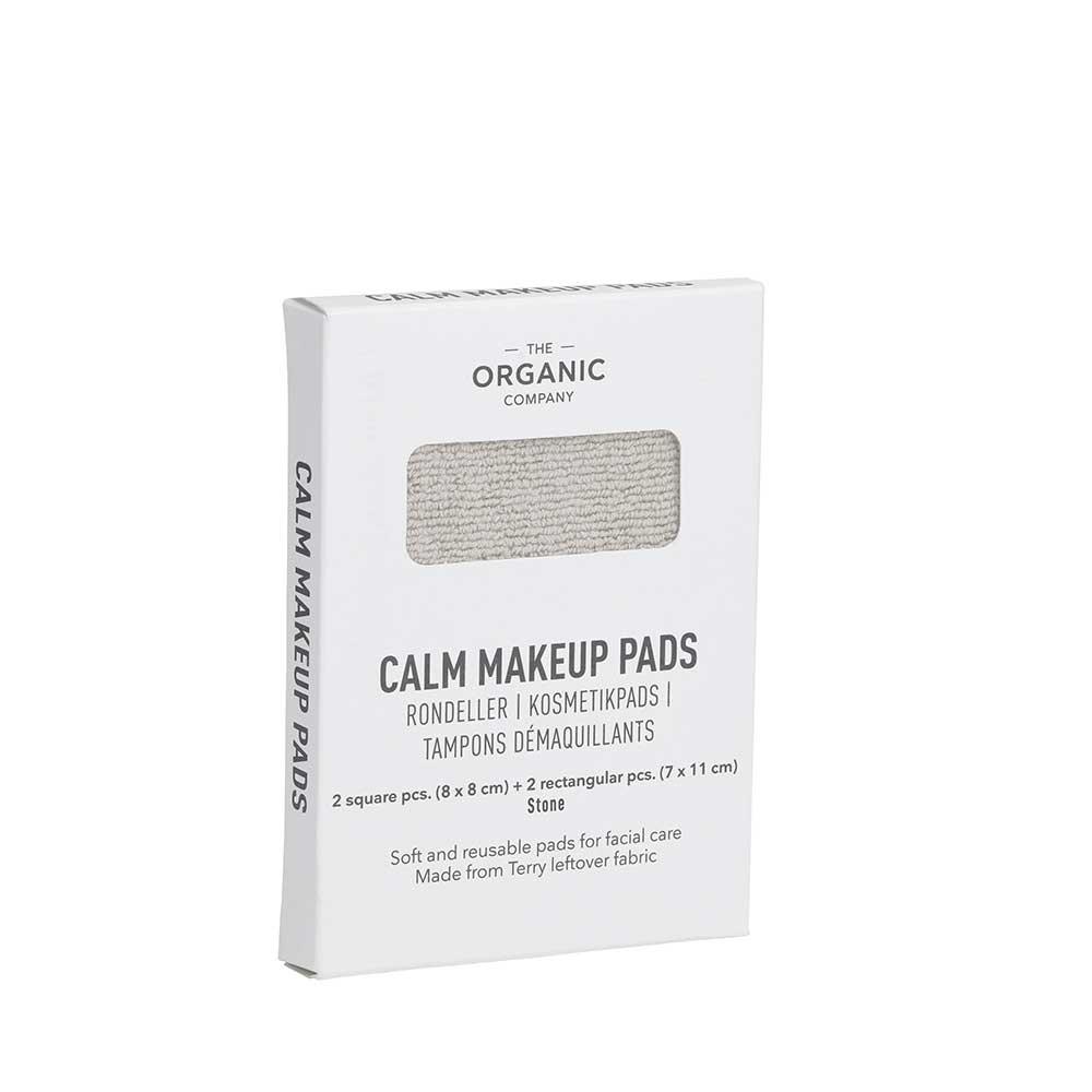 organic makeup pads in cardboard packaging