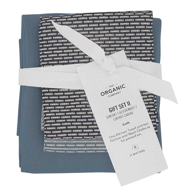 organic kitchen towel and wash cloth gift set