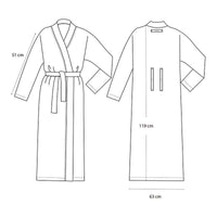 big waffle bathrobe technical drawing