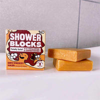 shower blocks dry frizzy shampoo bar beside bath tub