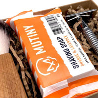 plastic free shaving set with handmade soap