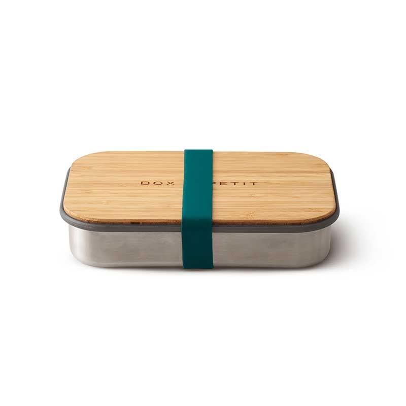 sustainable reusable salad sandwich box with bamboo lid ocean