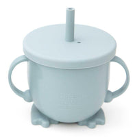 silicone baby cup in blue
