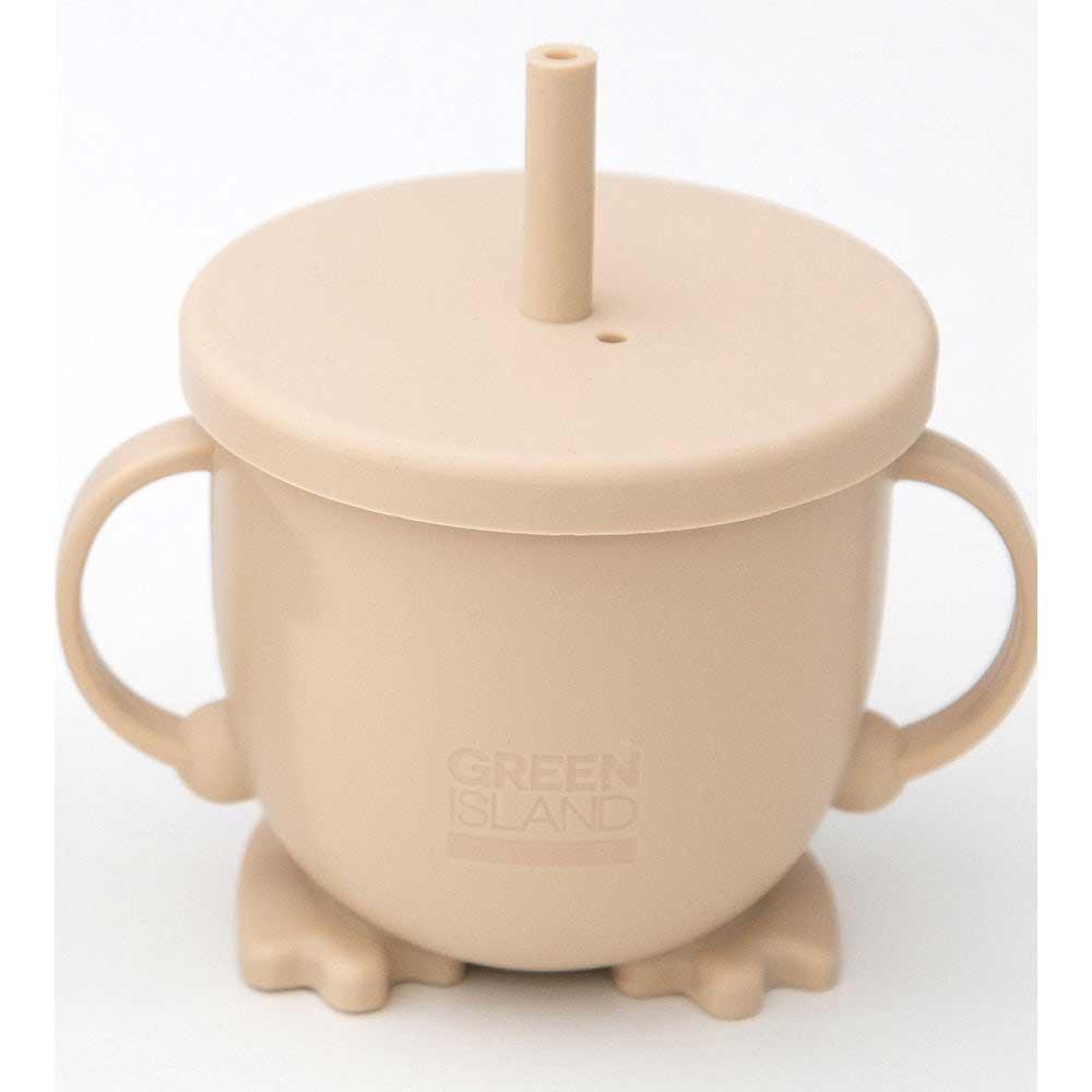 silicone baby cup in cream