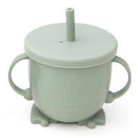 silicone baby cup in green