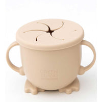 silicone baby snack cup in cream