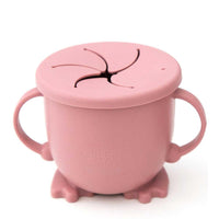 silicone baby snack cup in mulberry