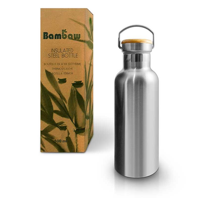Bambaw Insulated Water Bottle - Stainless Steel Double-Wall Design