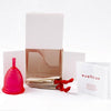 ruby cup menstrual cup in cardboard packaging