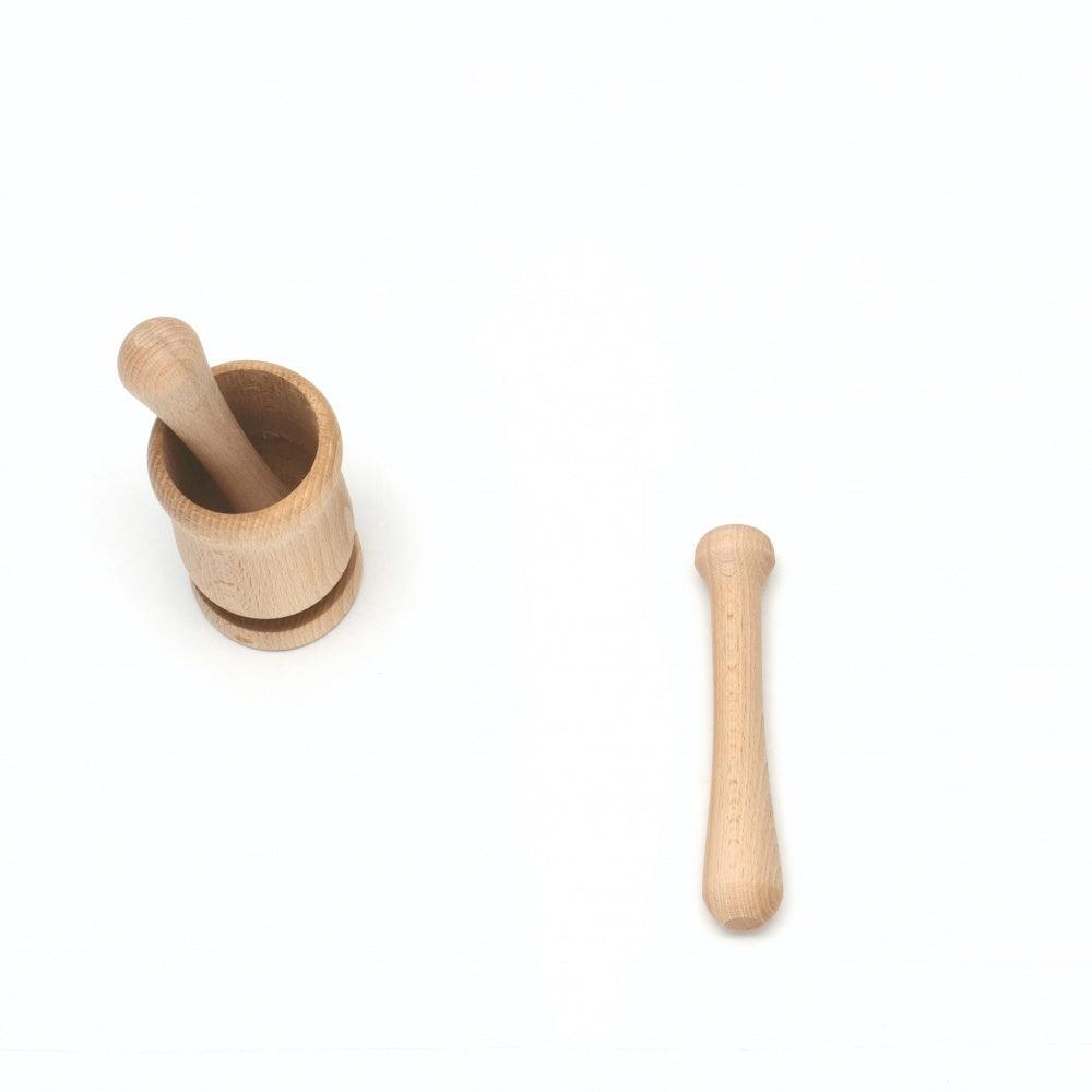 Wooden Pestle and Mortar - The Friendly Turtle