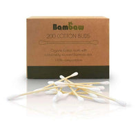 biodegradable cotton buds in cardboard packaging