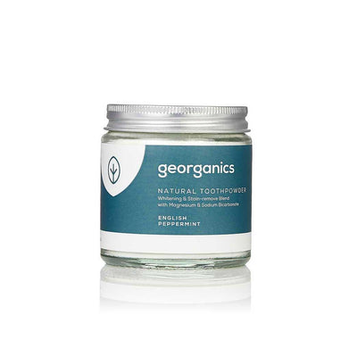 georganics natural peppermint toothpowder 120ml