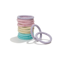 Plastic-Free Round Hair Ties - Mini 12-pack - Pastel Bloom