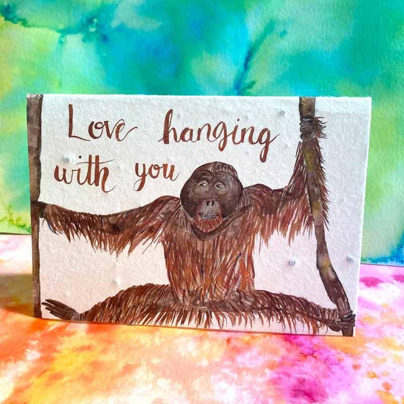 love hanging with you birthday card
