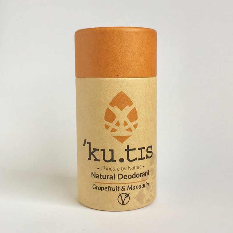 kutis eco friendly deodorant scented with grapefruit and mandarin