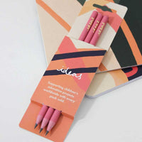 recycled pink pencils