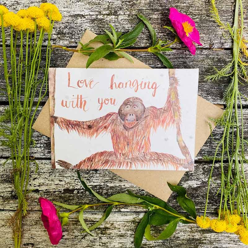 love hanging with you birthday card by loop loop