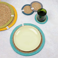 natural coasters and tablemats