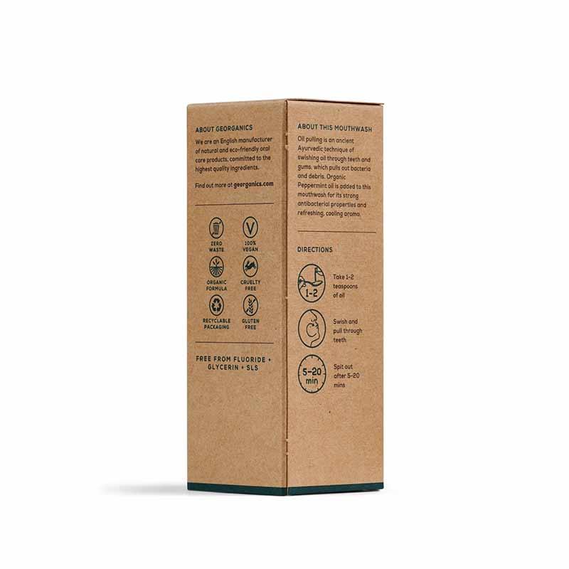 peppermint mouthwash packaging