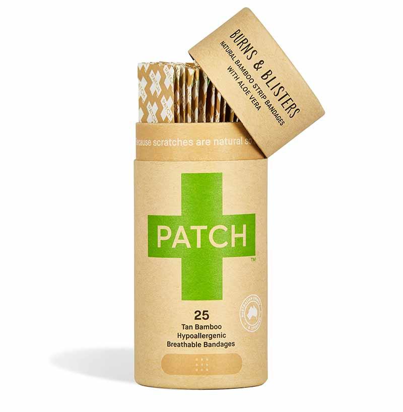 hypoallergenic plasters in tube with lid open