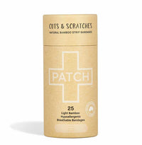 bamboo plasters in cardboard tube
