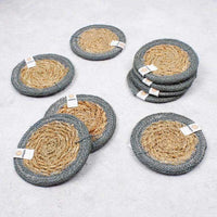 seagrass coasters in grey