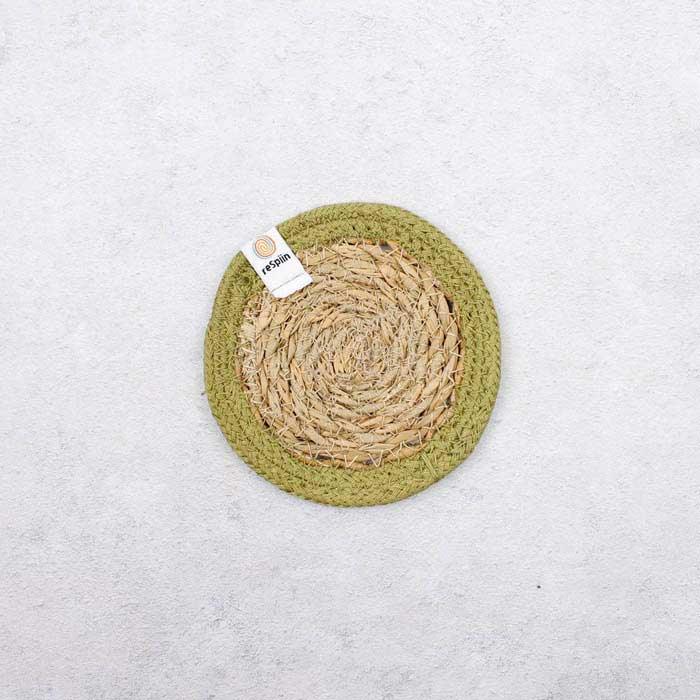 natural coaster with jute border