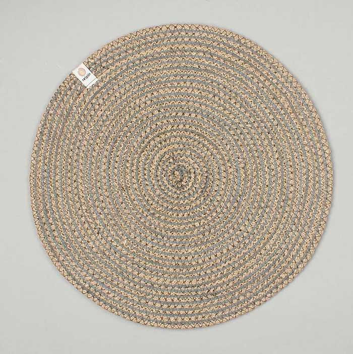 natural table mat in grey