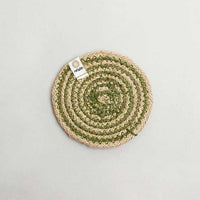 green jute coaster