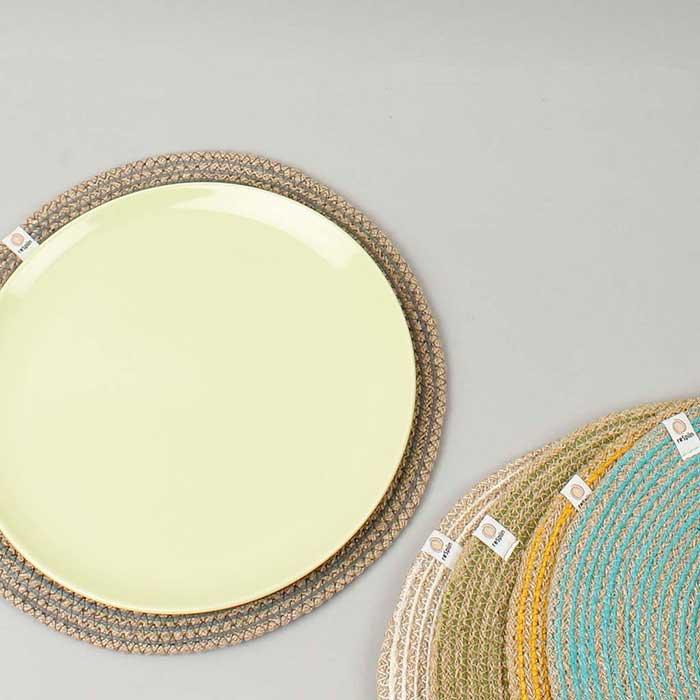 grey natural table mat