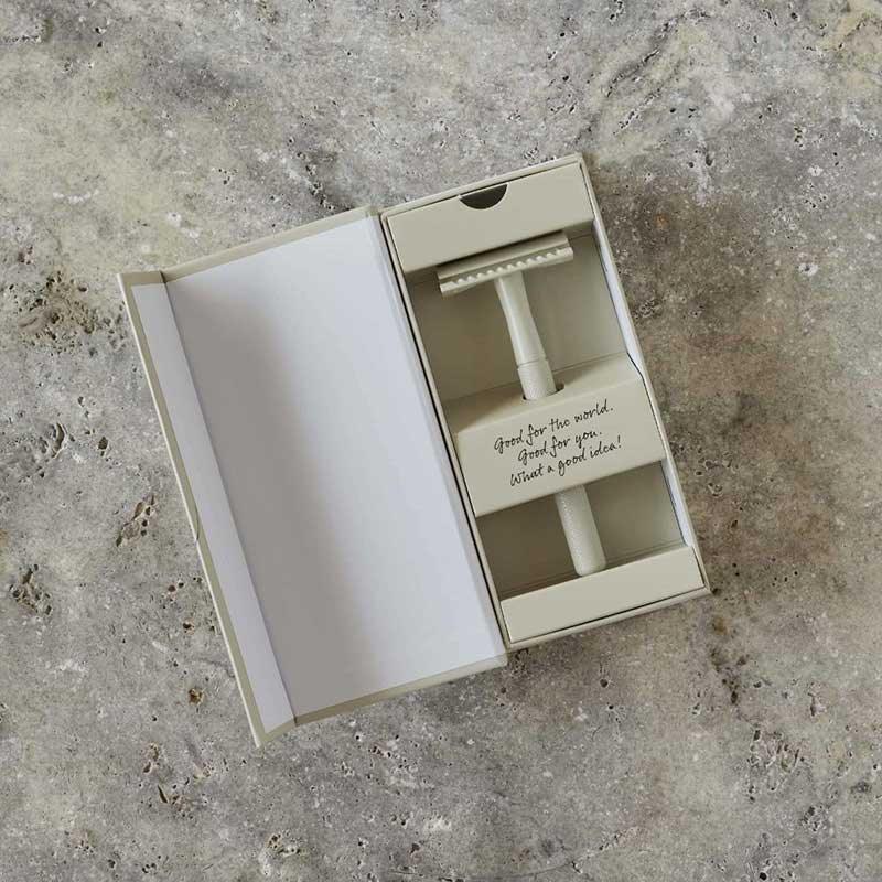 upcircle safety razor on marble worktop