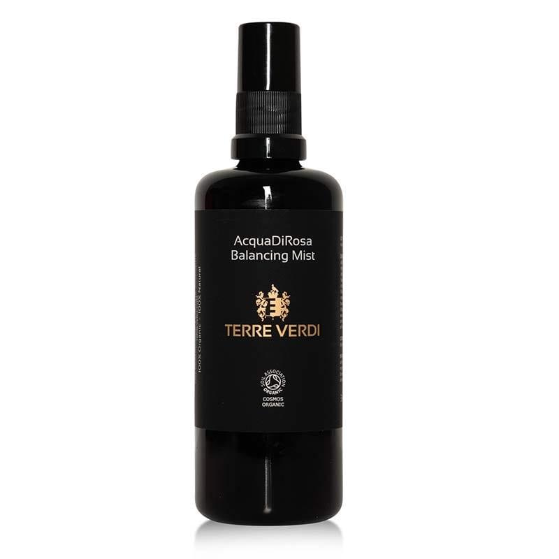 rose water mist in glass bottle