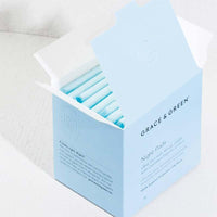 opened box full of organic cotton period pads