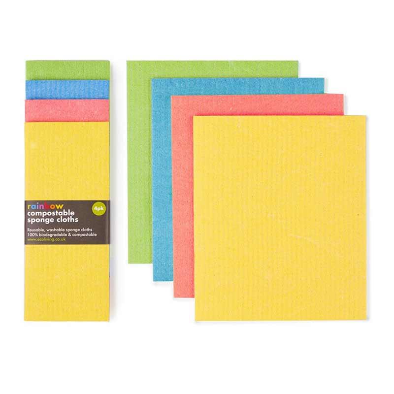 2 sets of biodegradable sponge cloths