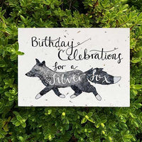 silver fox birthday card