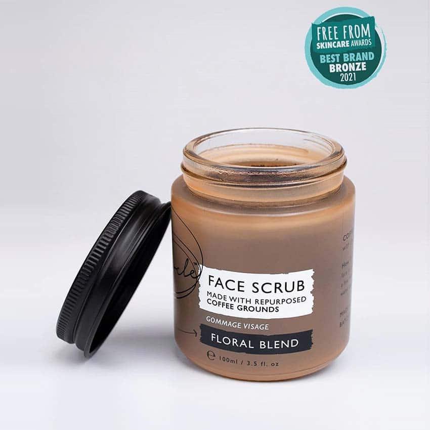 upcircle coffee face scrub floral