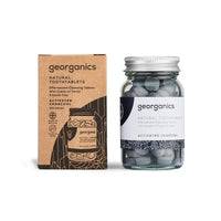 natural mouthwash tablets in glass jar