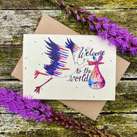 plantable new baby card