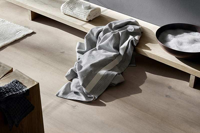 wellness towel on the floor