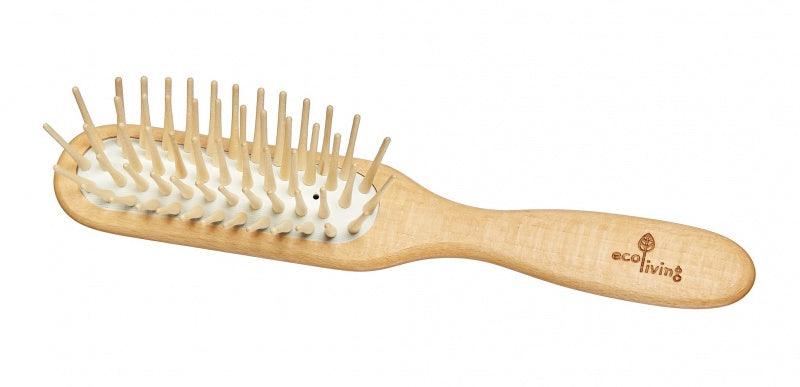 Wooden Hairbrush - Extra-long Wooden Pins - The Friendly Turtle