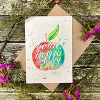 apple of my eye plantable wildflower card