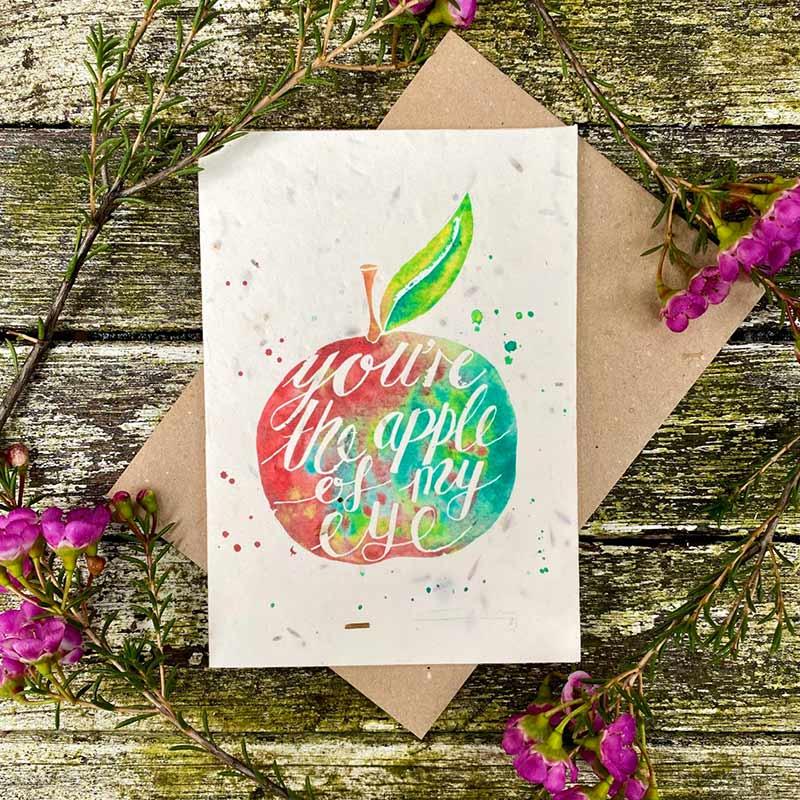 apple of my eye plantable wildflower card