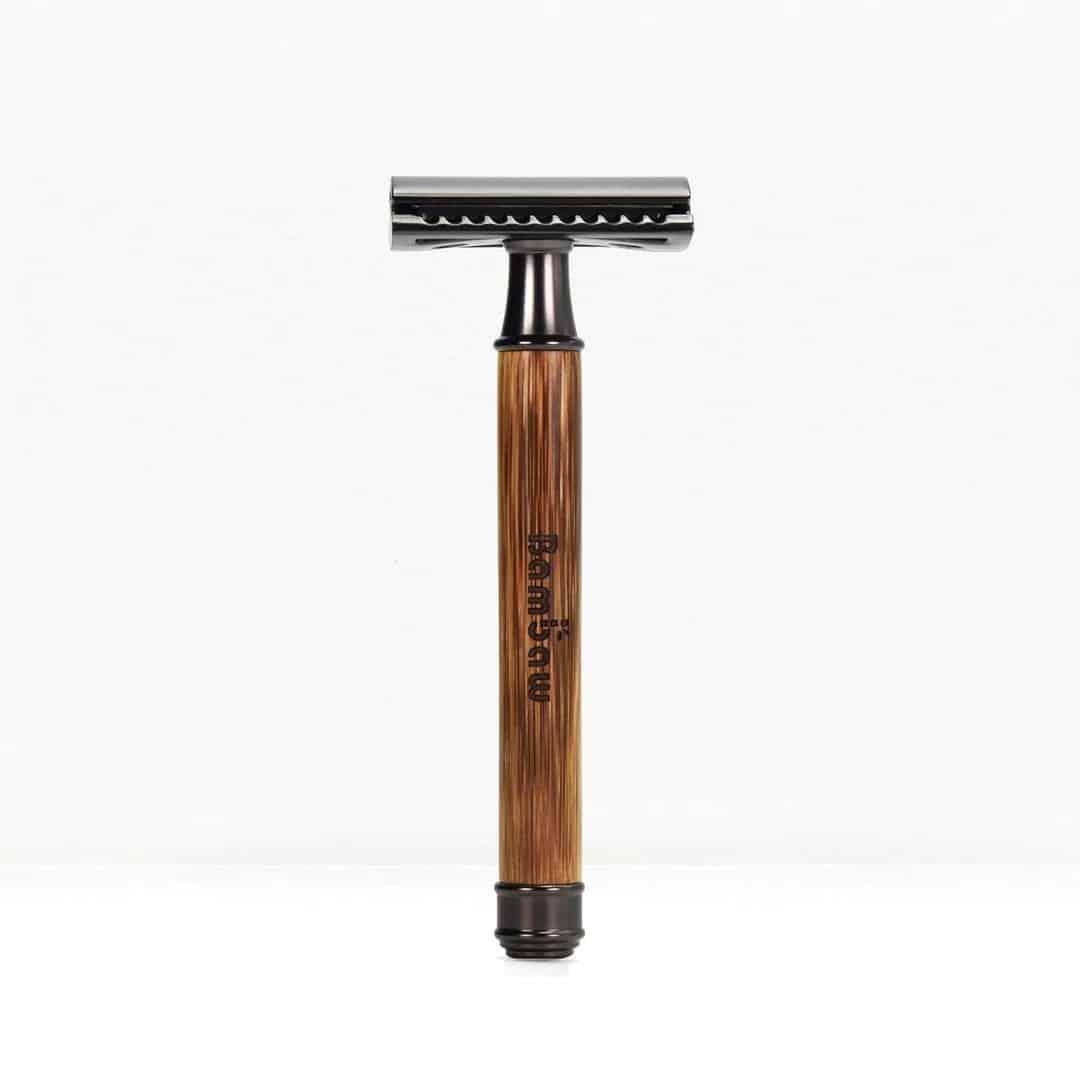 slim bamboo safety razor dark