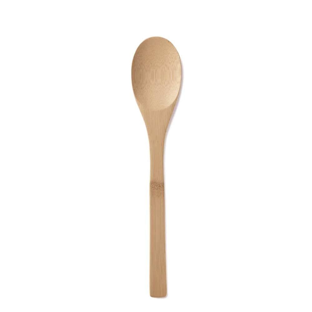 bamboo spoon on a white background