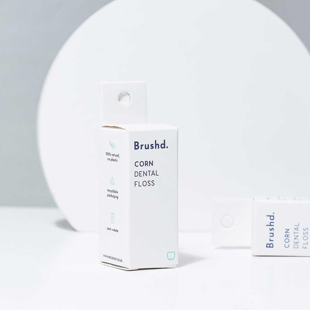 brushd corn dental floss in box